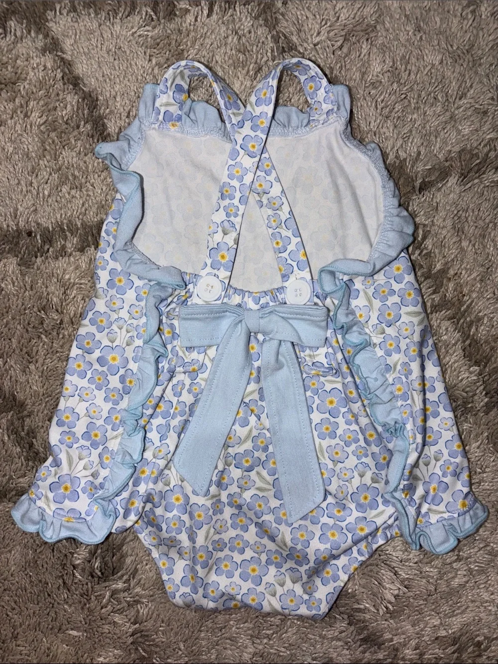 Blue and Yellow Floral Bubble